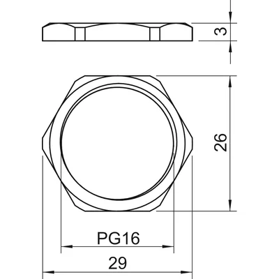 169 MS PG16 Pojistná matice