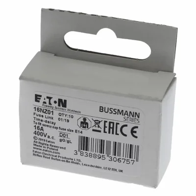 16NZ01 Wkładka D01 16A T GL/GG 400VAC E14