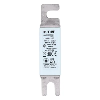 170M1370 Fast fuse insert, 200 A, AC 690 V, DIN 000, 21 x 40 x 100 mm, aR, DIN, IEC