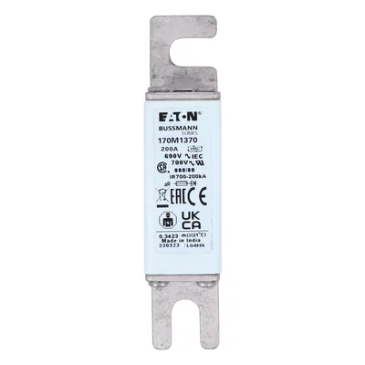 170M1370 Fast fuse insert, 200 A, AC 690 V, DIN 000, 21 x 40 x 100 mm, aR, DIN, IEC