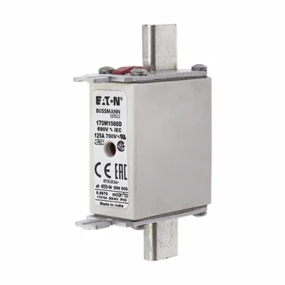 170M1568D Fast fuse insert 125A 690V aR DIN 000 double indicator