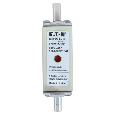 170M1568D Fast fuse insert 125A 690V aR DIN 000 double indicator
