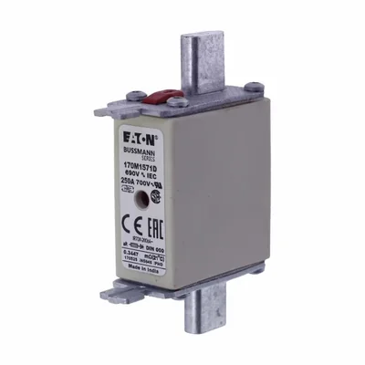 170M1571D Fast fuse insert 250A 690V aR DIN 000 double indicator