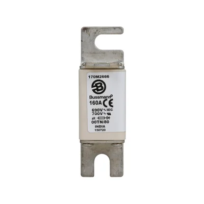 170M2666 Inserto a sgancio rapido, 160 A, CA 690 V, DIN 00, aR, DIN, IEC, maniglie non isolate