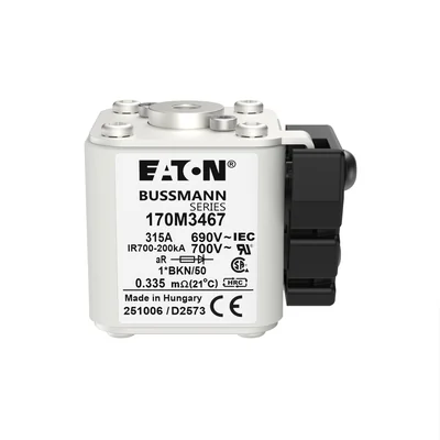 170M3467 Inserto de fusible rápido, 315 A, CA 690 V, tamaño compacto 1, aR, IEC, UL