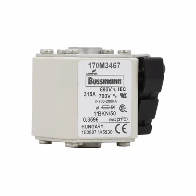 170M3467 Wkładka szybka, 315 A, AC 690 V, compact size 1, aR, IEC, UL