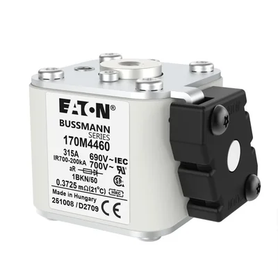 170M4460 Fast-acting insert, 315 A, AC 690 V, size 1, 53 x 69 x 51 mm, aR, IEC, UL, K rating, flush end, M8