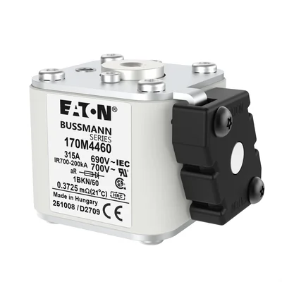 170M4460 Fast-acting insert, 315 A, AC 690 V, size 1, 53 x 69 x 51 mm, aR, IEC, UL, K rating, flush end, M8