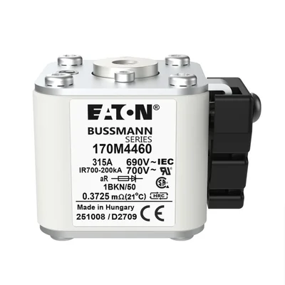 170M4460 Fast-acting insert, 315 A, AC 690 V, size 1, 53 x 69 x 51 mm, aR, IEC, UL, K rating, flush end, M8