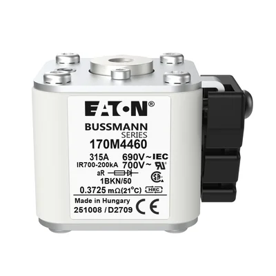 170M4460 Fast-acting insert, 315 A, AC 690 V, size 1, 53 x 69 x 51 mm, aR, IEC, UL, K rating, flush end, M8