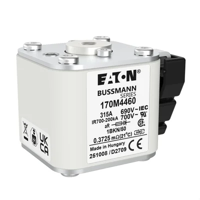 170M4460 Fast-acting insert, 315 A, AC 690 V, size 1, 53 x 69 x 51 mm, aR, IEC, UL, K rating, flush end, M8