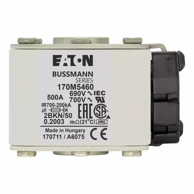 170M5460 Quick insert, 500 A, AC 690 V, size 2, aR, IEC, UL