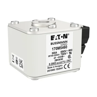 170M5460 Quick insert, 500 A, AC 690 V, size 2, aR, IEC, UL