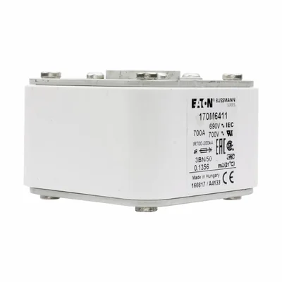 170M6411 Schnellwirkende Sicherung, 700 A, 690 V Wechselstrom, Baugröße 3, aR, IEC, UL, einadrig