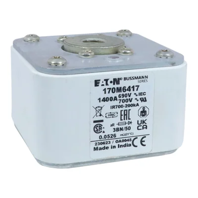 170M6417 Schnellwirkende Sicherung, 1400 A, 690 V Wechselstrom, Baugröße 3, aR, IEC, UL, einadrig