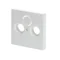 1743-84-500^COPERTURA PER PRESE ANTENNA CON 2 CONNETTORI. RTV/SAT. - CARAT, SOLO, AXCENT, FUTURE - BIANCO STUDIO