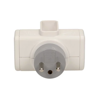 180-degree rotating splitter 2x16A, 1x6A gray and white