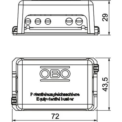 1809 BG Barra colectora de ecualización de potencial para pequeñas instalaciones