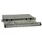 19" 1U 24xSC Duplex (SC Duplex / LC Quad) sliding patch panel, gray; 48-port fiber optic cassettes and glands included