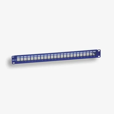 19 24 x RJ45 STP (1U) toolless socket panel, shielded, unarmoured, with shelf; (EM/3012KXBP-24S)