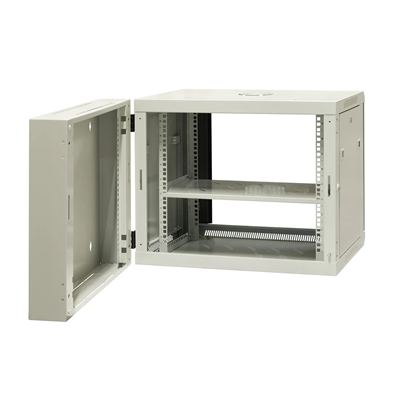 19" 9U divided hanging cabinet
