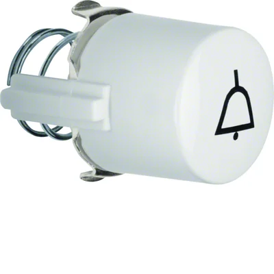 1930/GLASSERIE Button for switch and signaling device E10 with bell symbol white