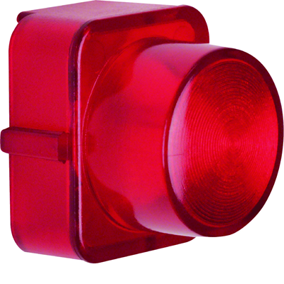 1930/GLASSERIE Tapa de lámpara para semáforo E10, rojo, transparente