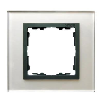 1x Glas - Rahmen silber / Zwischenrahmen graphit