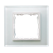 1x glass frame - white / white intermediate frame