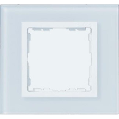 1x glass frame - white / white intermediate frame