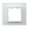 1x glass frame - white / white intermediate frame