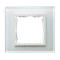 1x glass frame - white / white intermediate frame