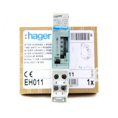 1Z/16A 1-module 24-hour clock with power reserve analog