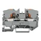 2-adriger Drucktaster-Klemmenblock 10 mm², grau