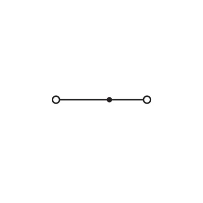 2-adriger Mini-Durchgangsstecker mit 1 mm² Montagebohrung, grau 2050-1201