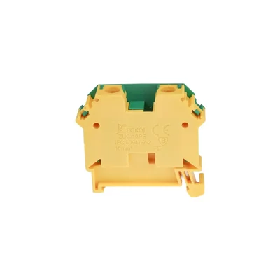 2-adriger Schutzschienenverbinder 10 mm² gelb-grün V0 ZUG-10PE A11-B43Z