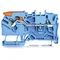 2-conductor push-in terminal block with lever and Push-in CAGE CLAMP® 2.5 mm², blue