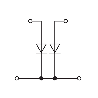 2-deck terminal block 2.5mm² TOPJOBS diode gray 50pcs