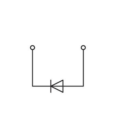 2-Draht-Klemmenblock 2,5 mm² TOPJOBS graue Diode