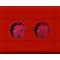 2-fach SCHUKO-Steckdose, WAGO, C-Profil, rot