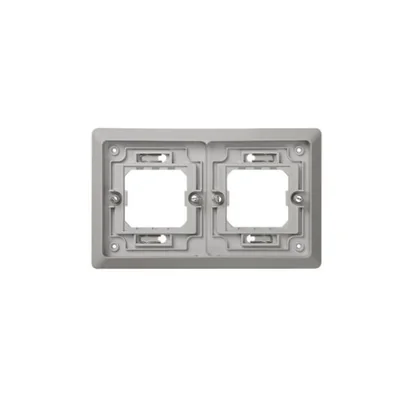2-gang flush-mounted frame for IP55 version Mounting with screws to the box only with screws in the box placed vertically