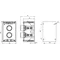2-hole control box with buttons green/red gray IP65