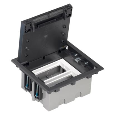 2-module floor box, 4x K45 + SM202/9, graphite gray