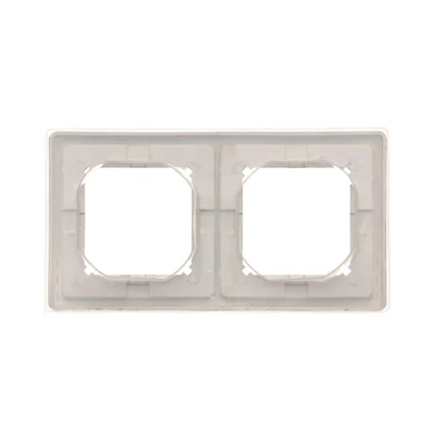 2-násobný rám pro verzi odolnou proti stříkající vodě IP44 se sadou těsnění, satén (metalický)