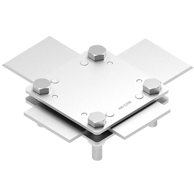 2-Platten-Kreuzverbinder aus Edelstahl