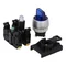 2-polige Steckerabdeckung, blau, 2ZW, beleuchteter Nickelring, ST22-PL.N-20-230-LED\AC