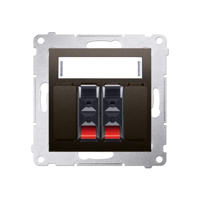2-way loudspeaker socket with description field (module)