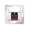 2-way loudspeaker socket with description field (module) cream