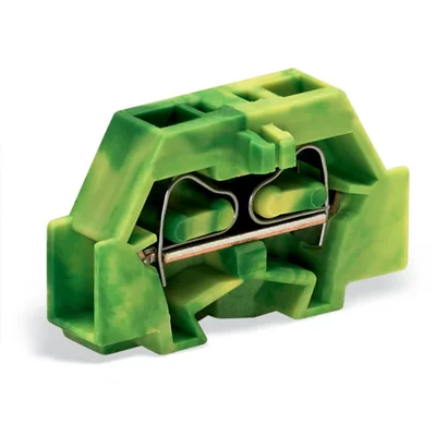 2-wire connector without buttons with mounting bracket, yellow-green 261-307