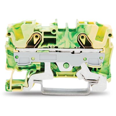 2-wire terminal block 6mm² TOPJOBS yellow-green 50pcs